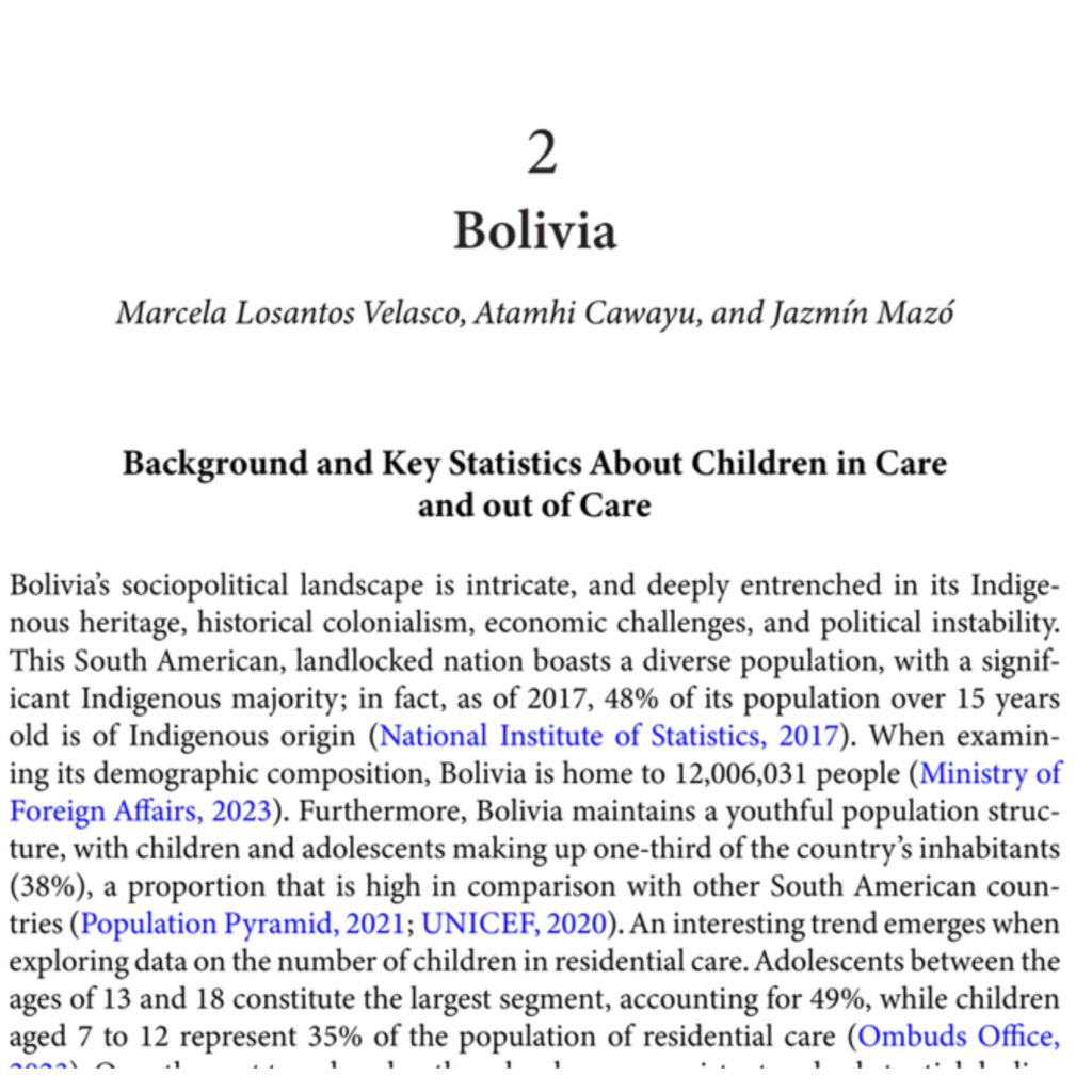 Bolivia Background and Key Statistics About Children in Care