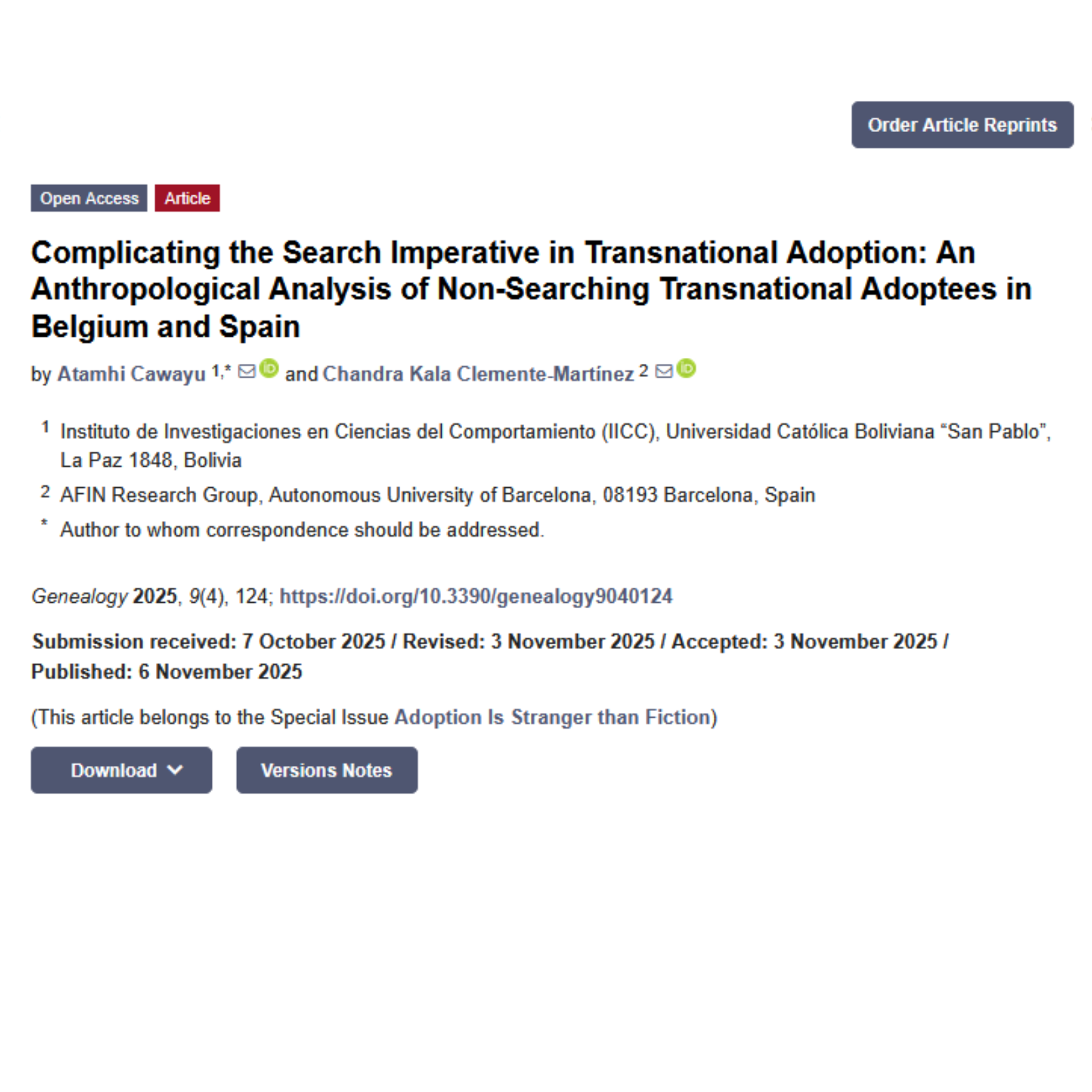 Complicating the Search Imperative in Transnational Adoption: An Anthropological Analysis of Non-Searching Transnational Adoptees in Belgium and Spain
