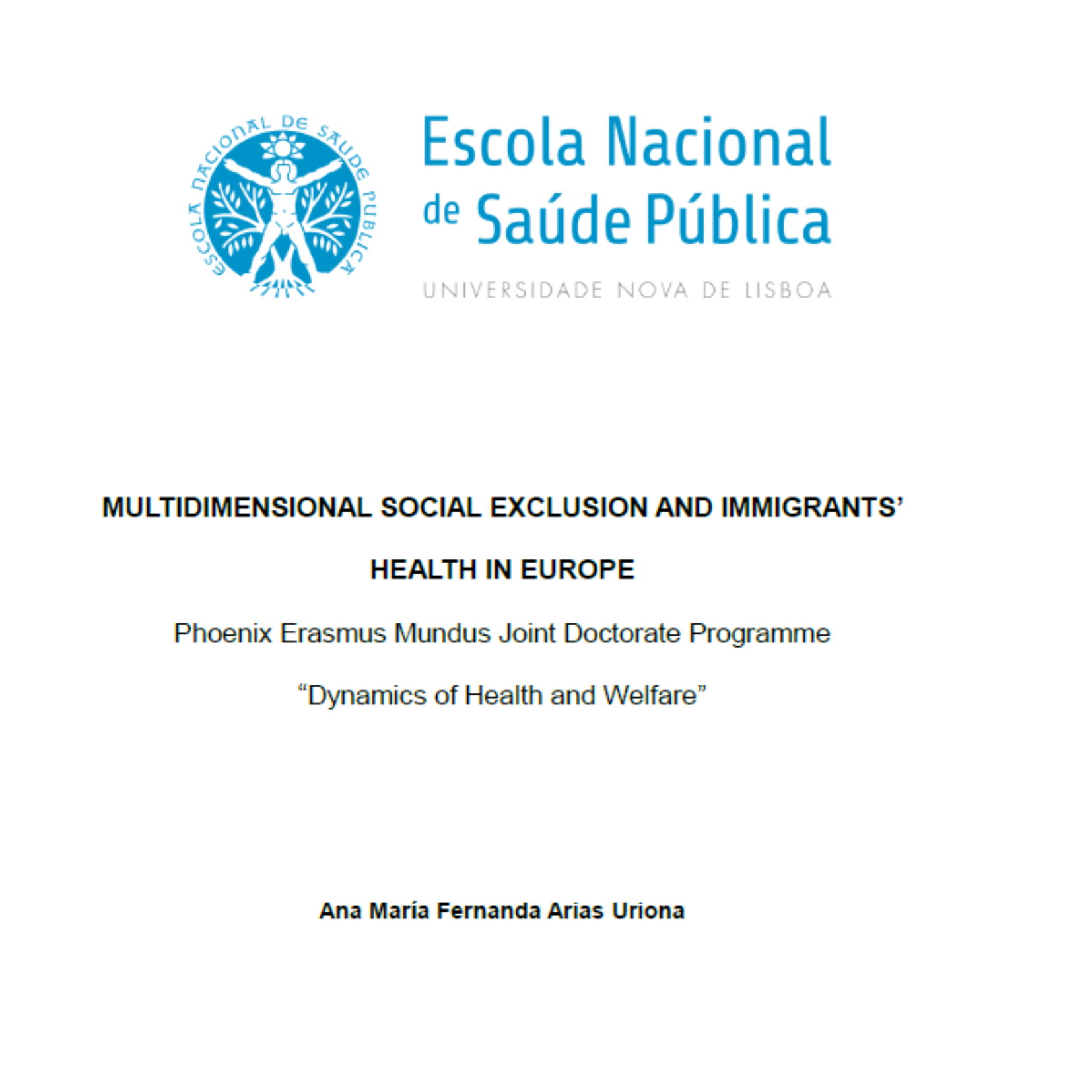 Multidimensional Social Exclusion and Immigrants Health in Europe