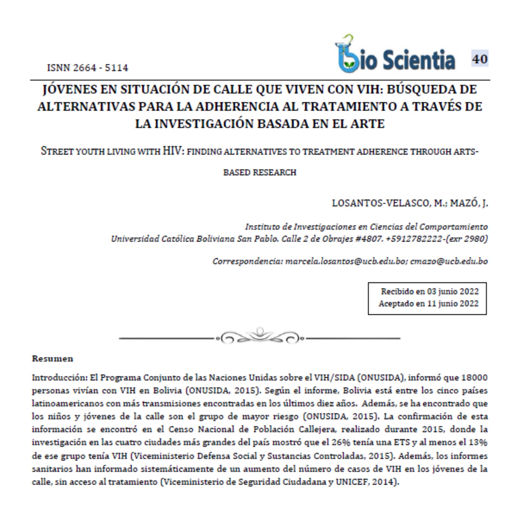 Jóvenes en situación de calle que viven con VIH: búsqueda de alternativas para la adherencia al tratamiento a través de la investigación basada en el arte
