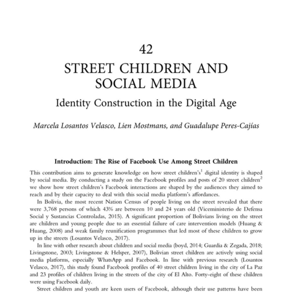 Street Children and Social Media: Identity Construction in the Digital Age